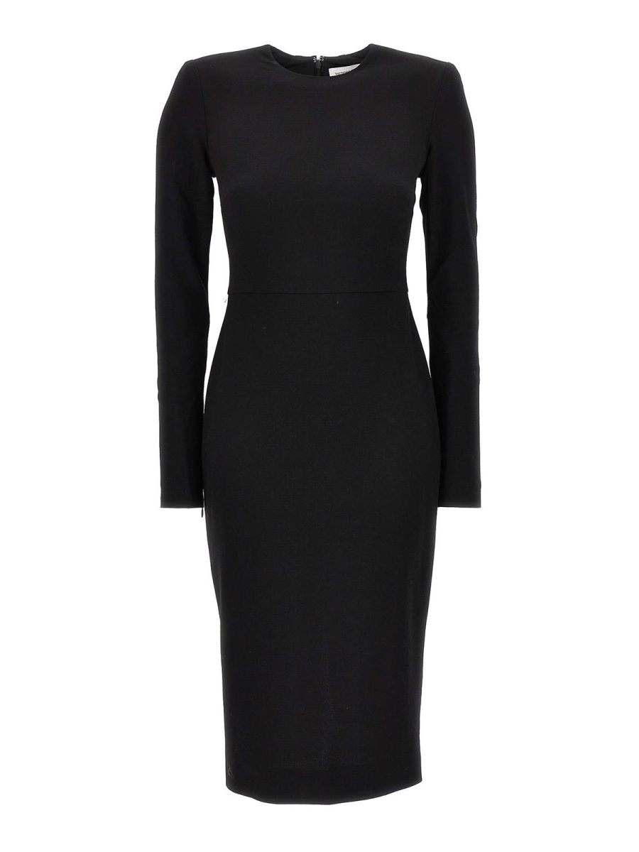 Victoria Beckham Robe Au Genou - Noir