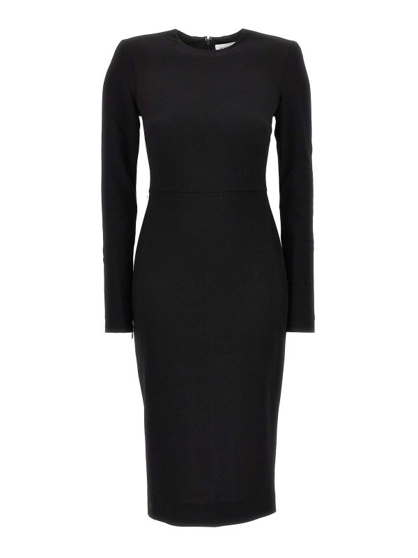 Victoria Beckham Robe Au Genou - Noir