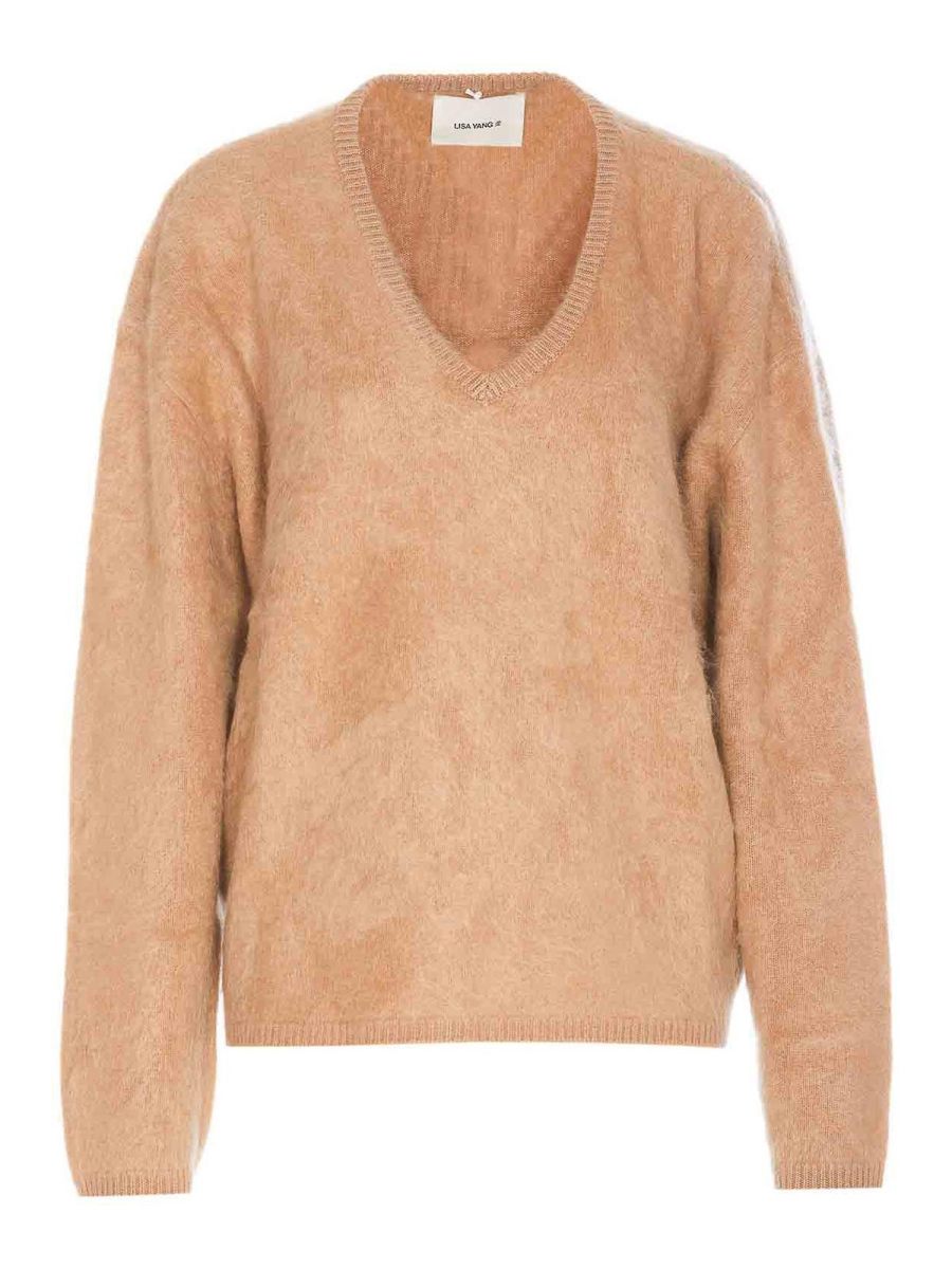 Lisa Yang Pull Col Rond - Beige