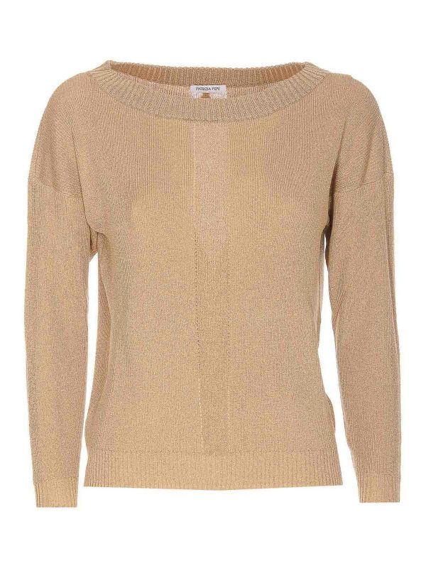 Patrizia Pepe Pull Col Rond - Beige