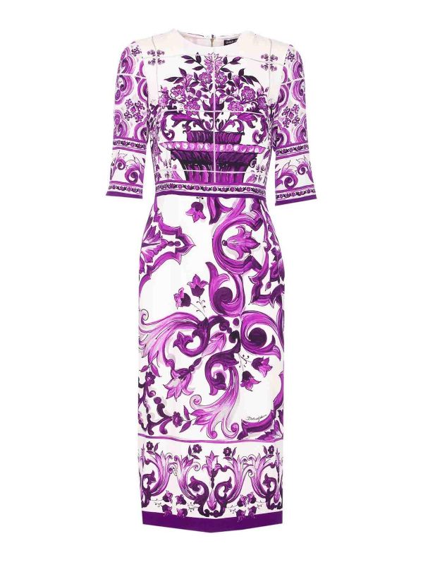 Dolce & Gabbana Robe Au Genou - Violet