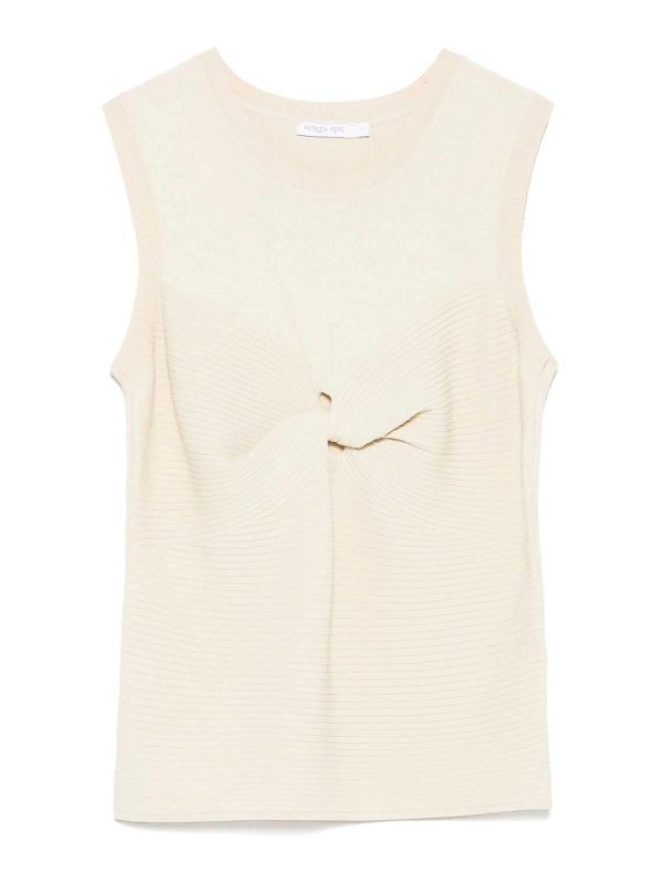 Patrizia Pepe Pull Col Rond - Beige