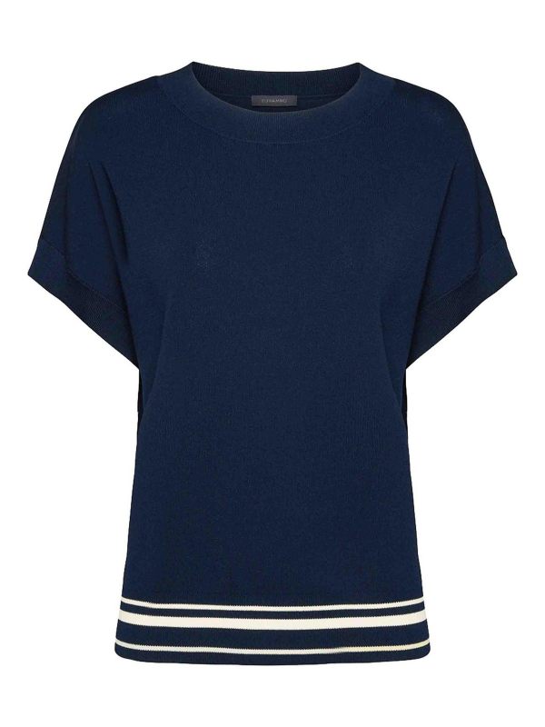 Elena miro' Pull Col Bateau - Bleu