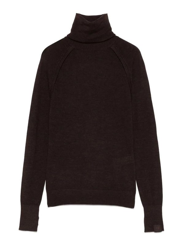Victoria Beckham Pull Col Rond - Marron