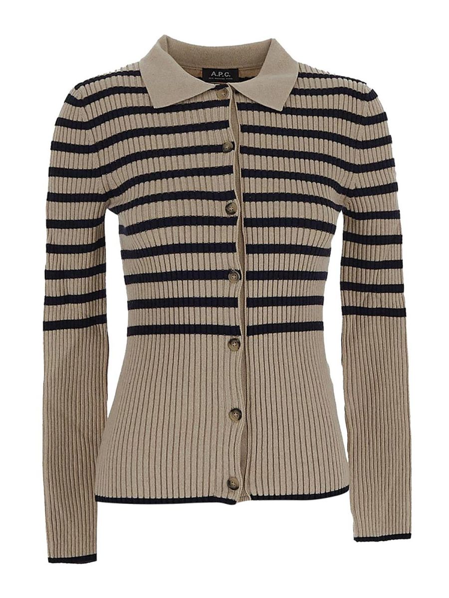 A. P.C. Pull Col Rond - Blanc