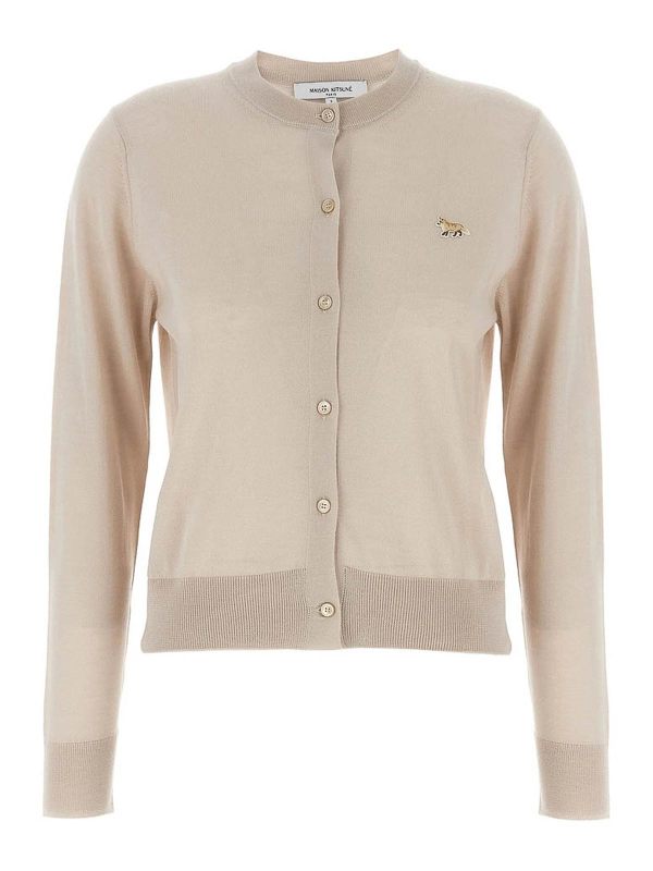 Maison Kitsuné Pull Col Rond - Beige