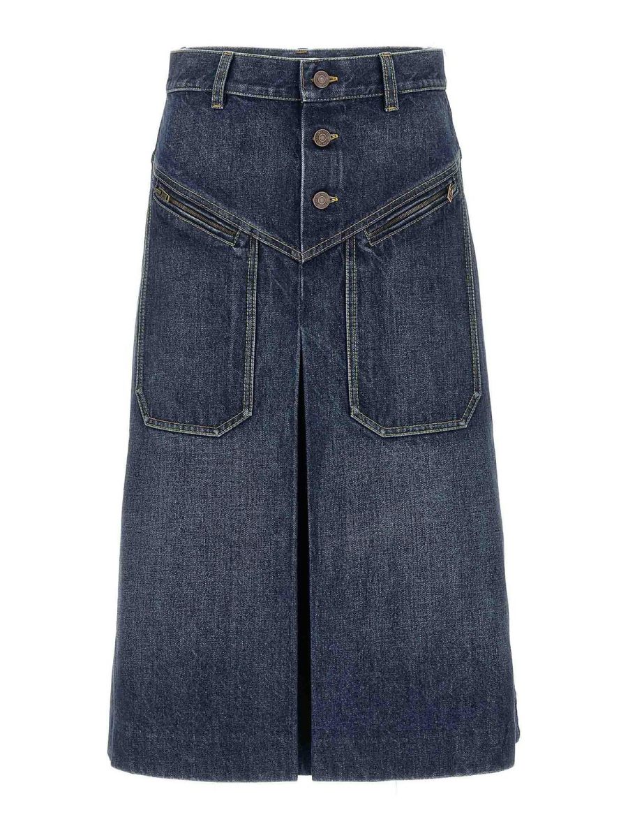 Chloe' Jupe Midi - Bleu