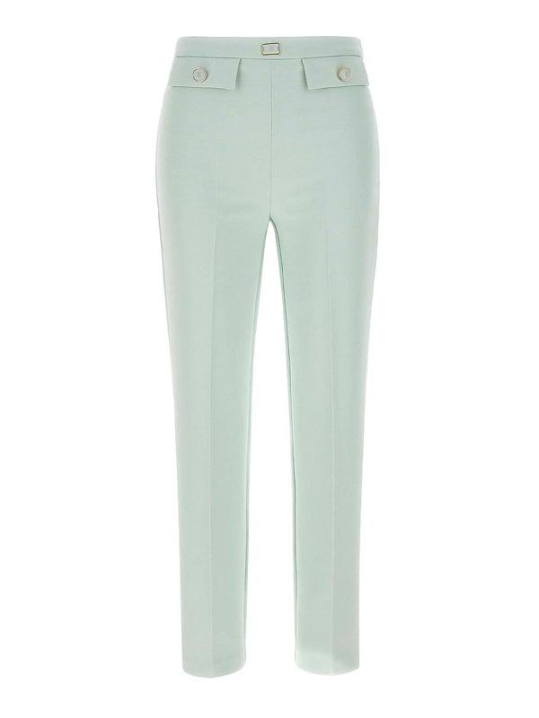 Elisabetta Franchi Pantalons Décontractés - Bleu Clair