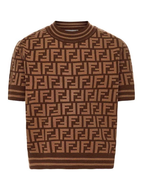 Fendi Jr Pull Col Rond - Orange