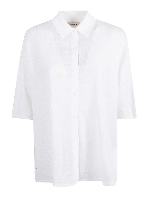 Kangra Cashmere Pull Col Bateau - Blanc