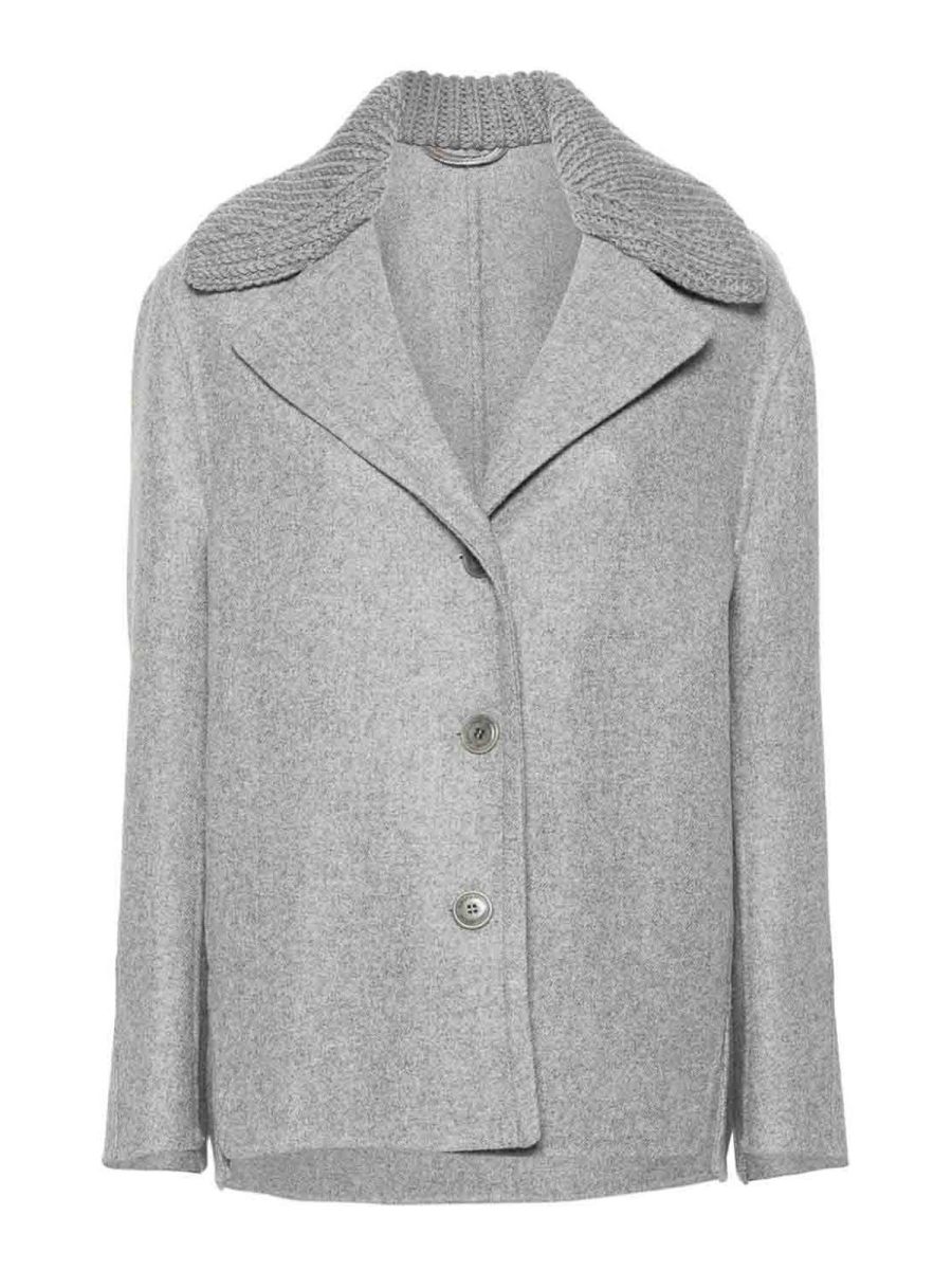 Ermanno Scervino Manteau Court - Gris