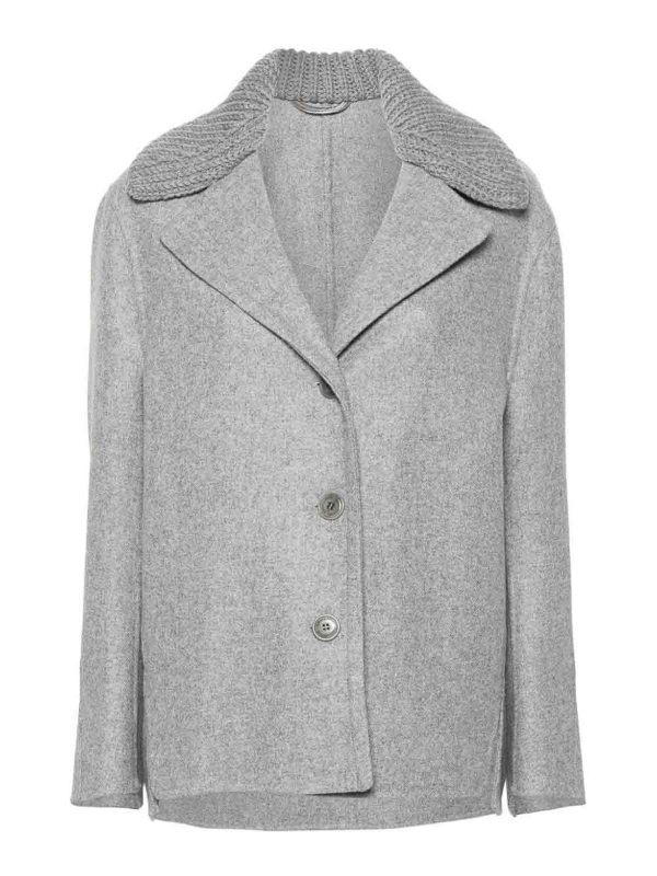 Ermanno Scervino Manteau Court - Gris