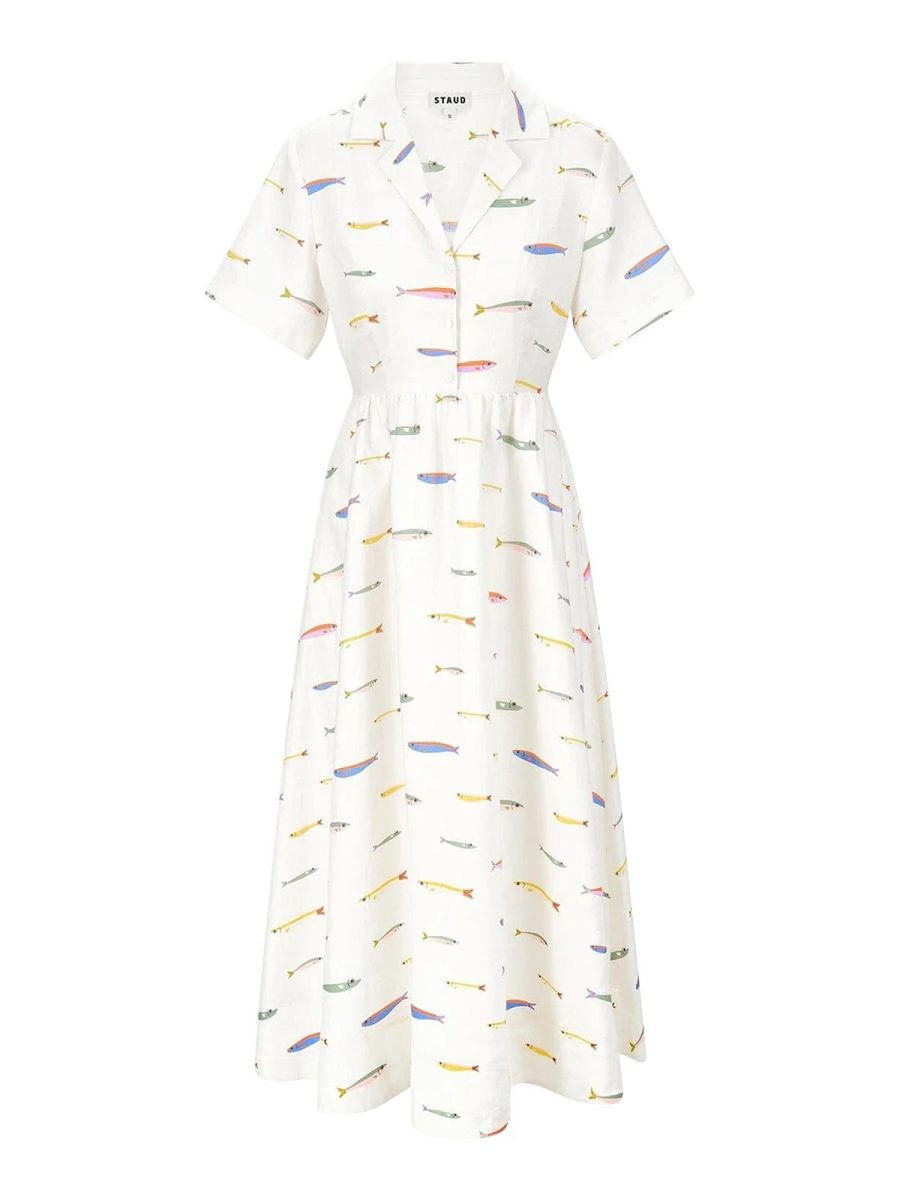 Staud Robe Au Genou - Blanc
