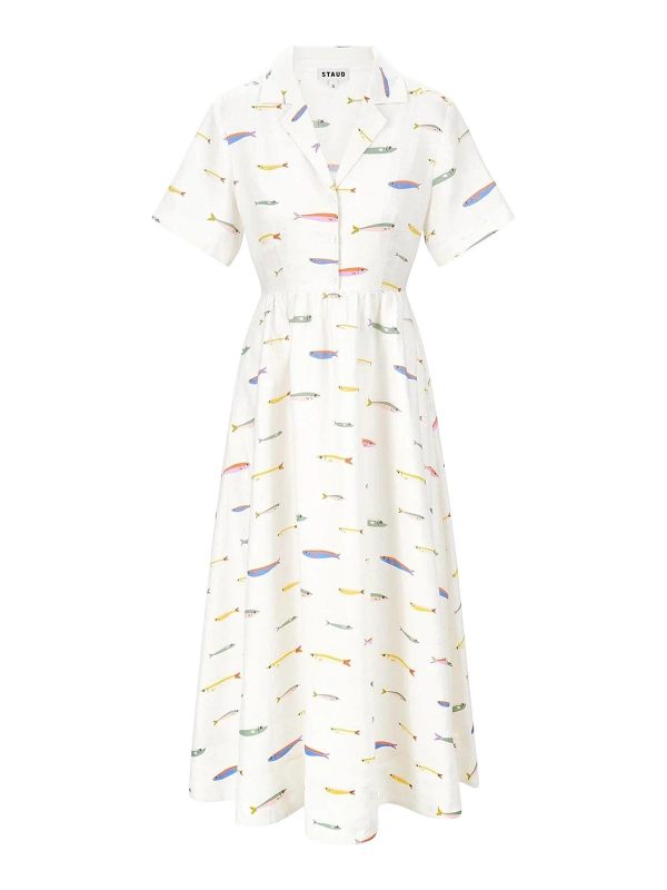 Staud Robe Au Genou - Blanc