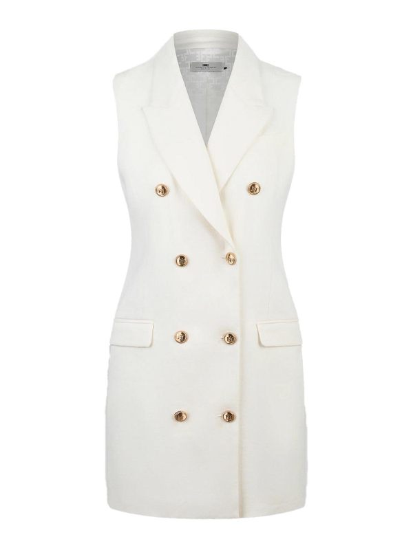Elisabetta Franchi Robe Courte - Blanc