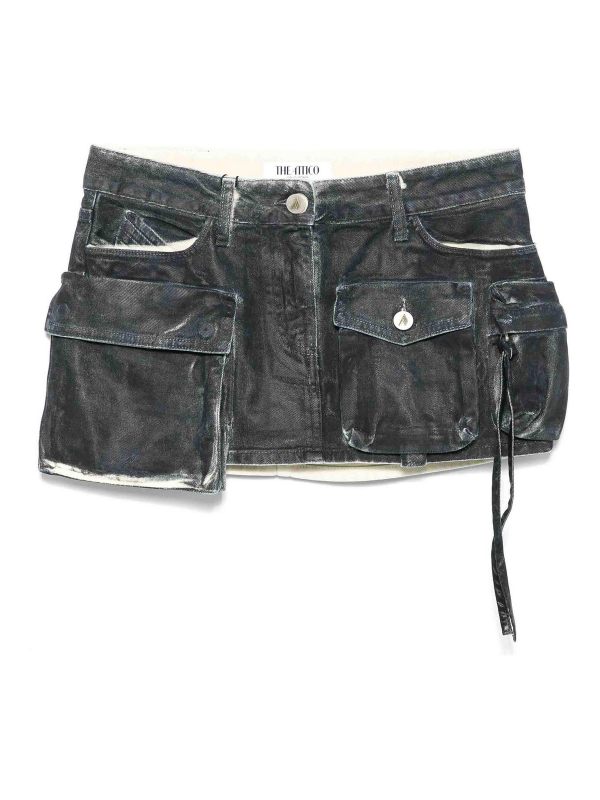 The Attico Mini Jupe - Bleu Foncé
