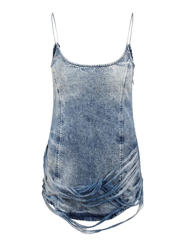 Diesel Robe Au Genou - Bleu