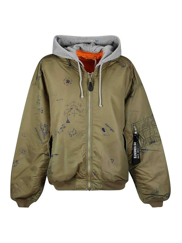 Vetements Bomber - Vert