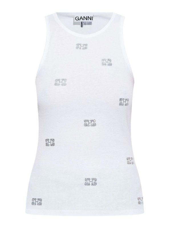 Ganni T-Shirt - Blanc