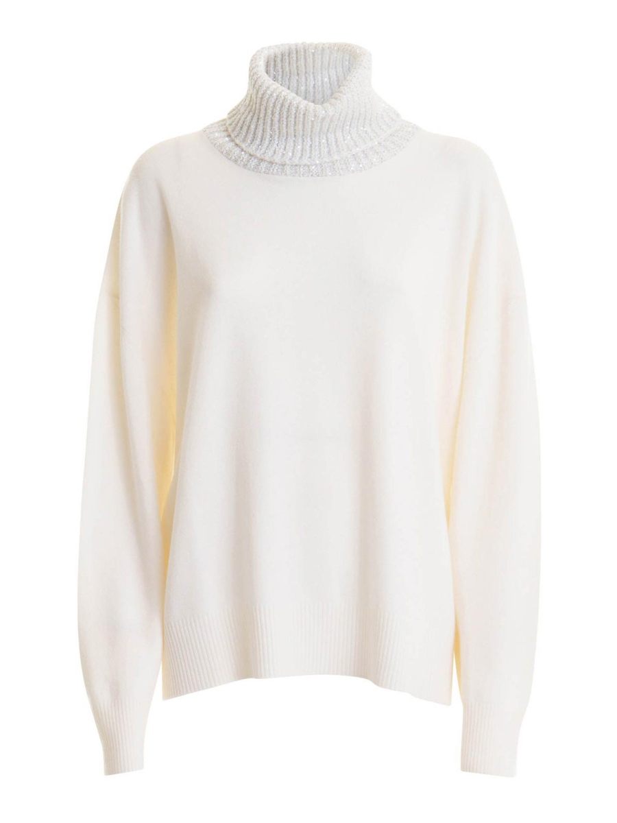 Fabiana Filippi Pull Col Rond - Blanc