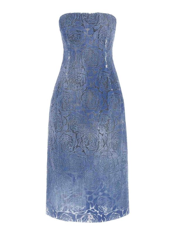 Ermanno Scervino Robe Au Genou - Bleu Clair