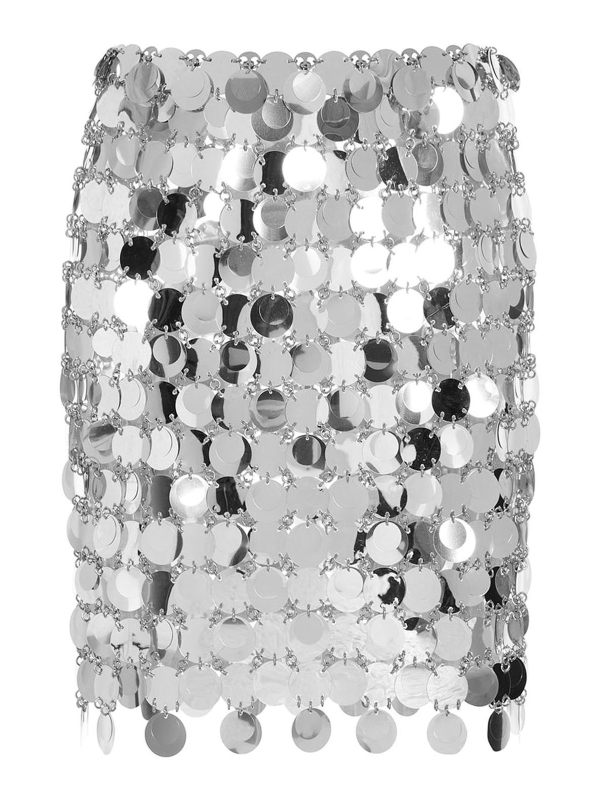 Rabanne Mini Jupe - Argent