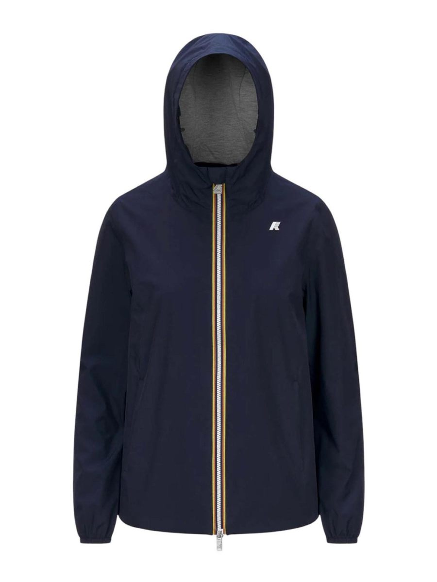 k-way Manteau Au Genou - Bleu