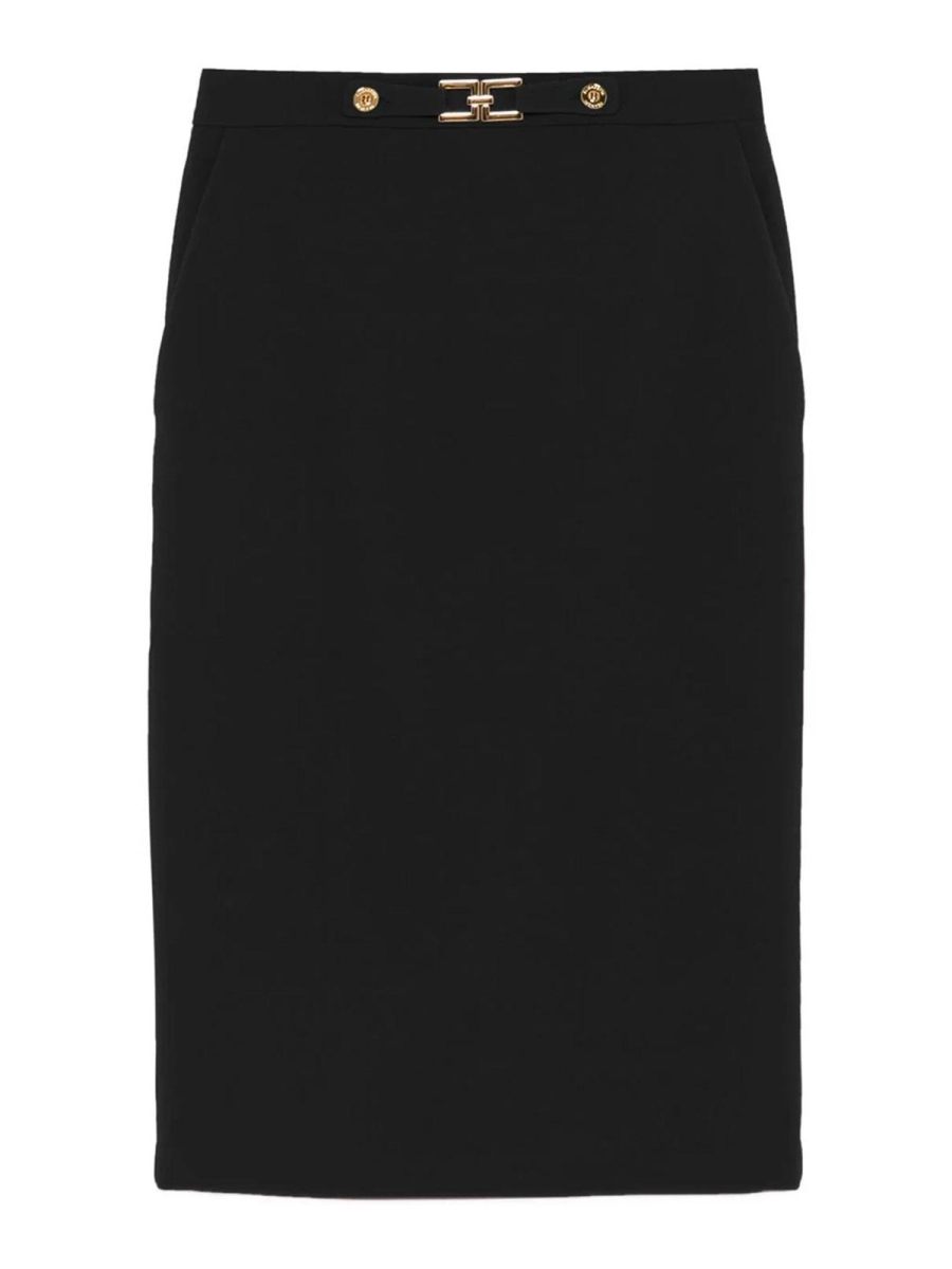 Elisabetta Franchi Jupe Midi - Noir