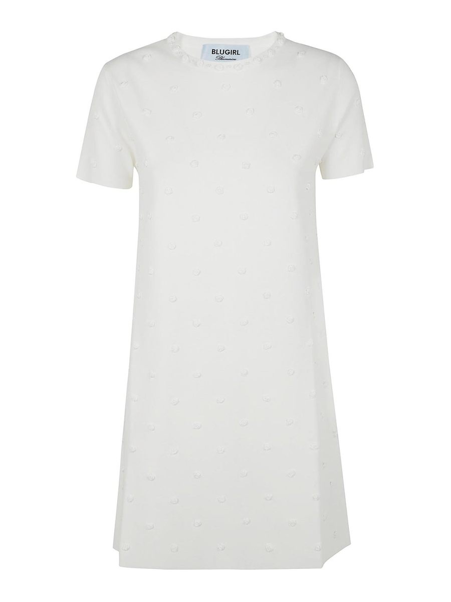 Blugirl Robe Au Genou - Blanc