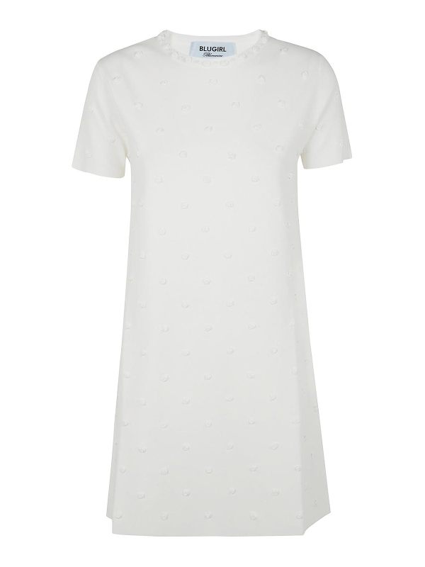 Blugirl Robe Au Genou - Blanc