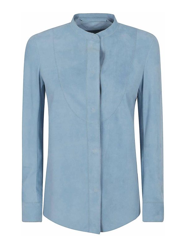 Salvatore Santoro Blouson En Cuir - Gris Clair