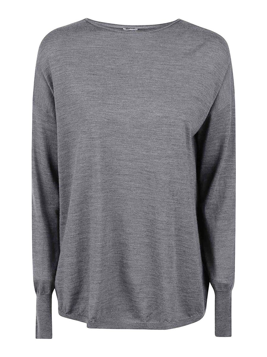 Aspesi Pull Col Rond - Gris