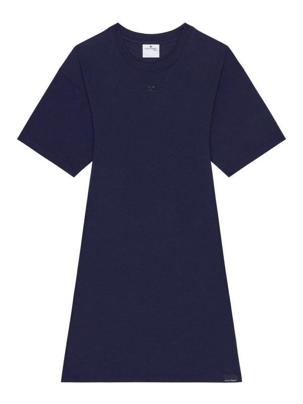 Courreges Robe Courte - Bleu