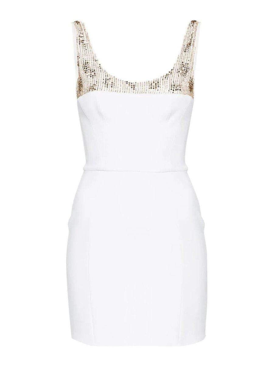 Elisabetta Franchi Robe Courte - Crème