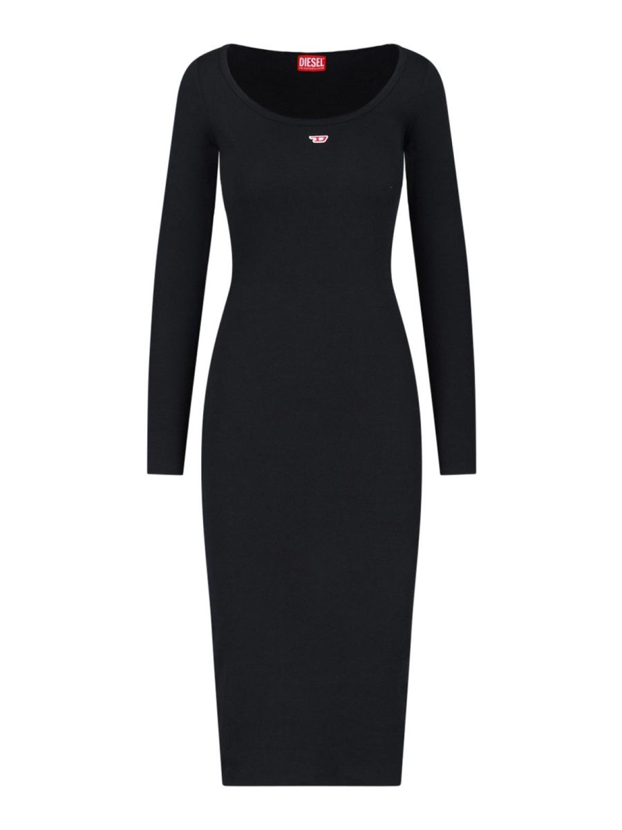 Diesel Robe Au Genou - Noir