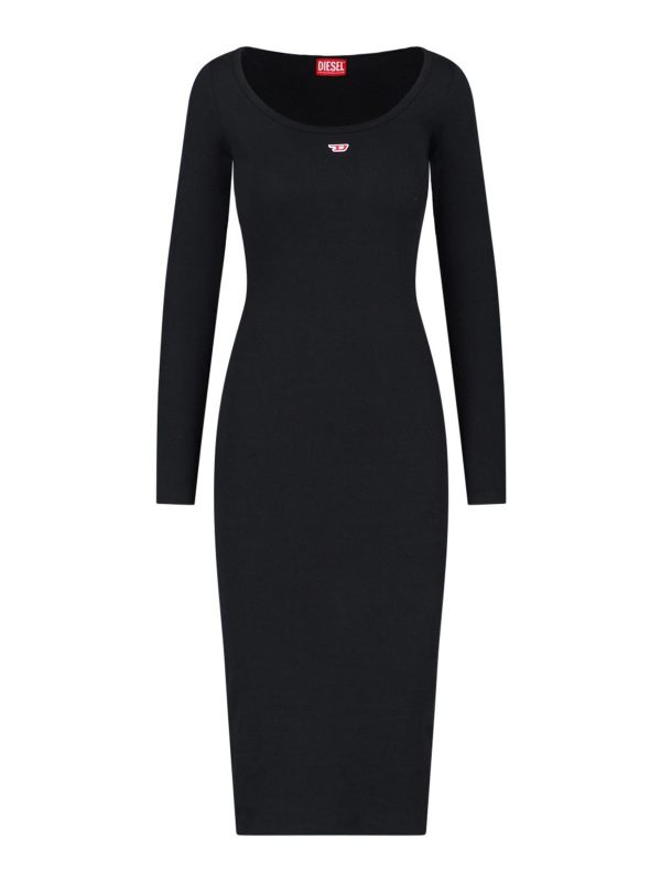 Diesel Robe Au Genou - Noir