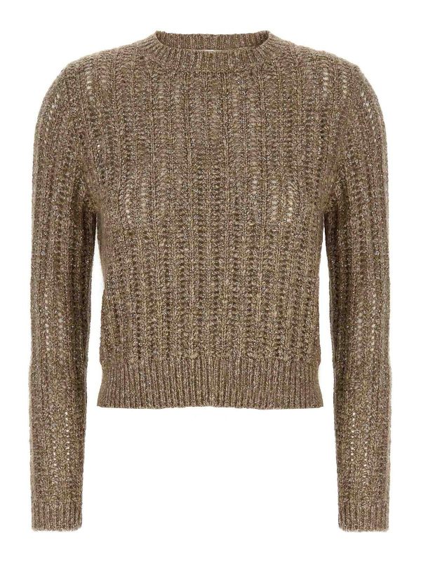 Brunello Cucinelli Pull Col Rond - Beige