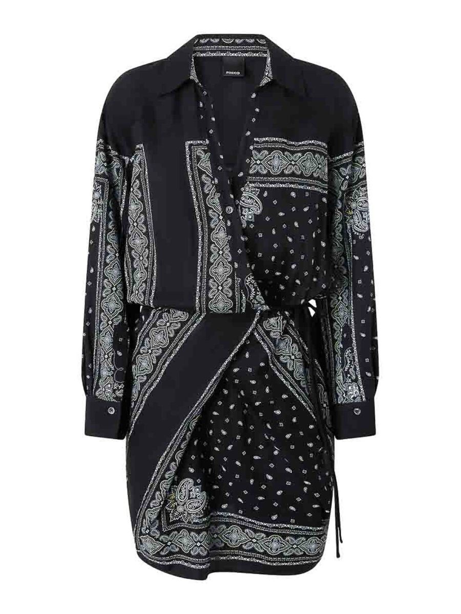 Pinko Robe Au Genou - Noir