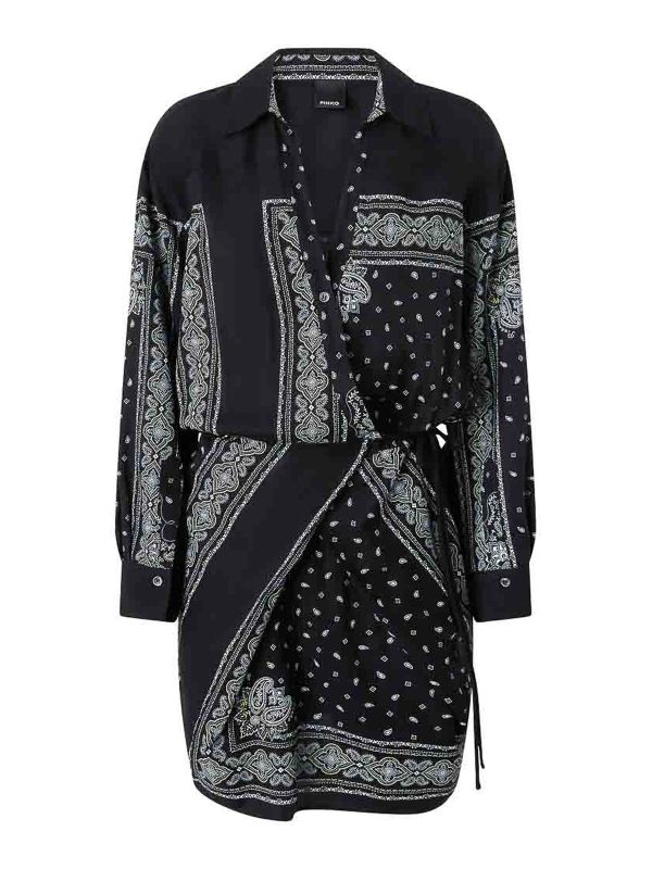 Pinko Robe Au Genou - Noir