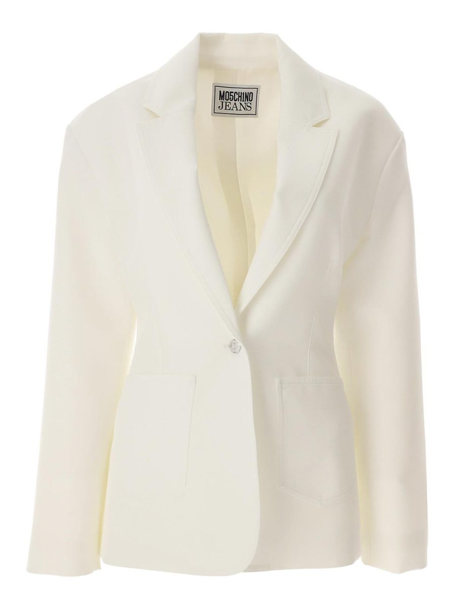 Moschino Jeans Veste Casual - Blanc