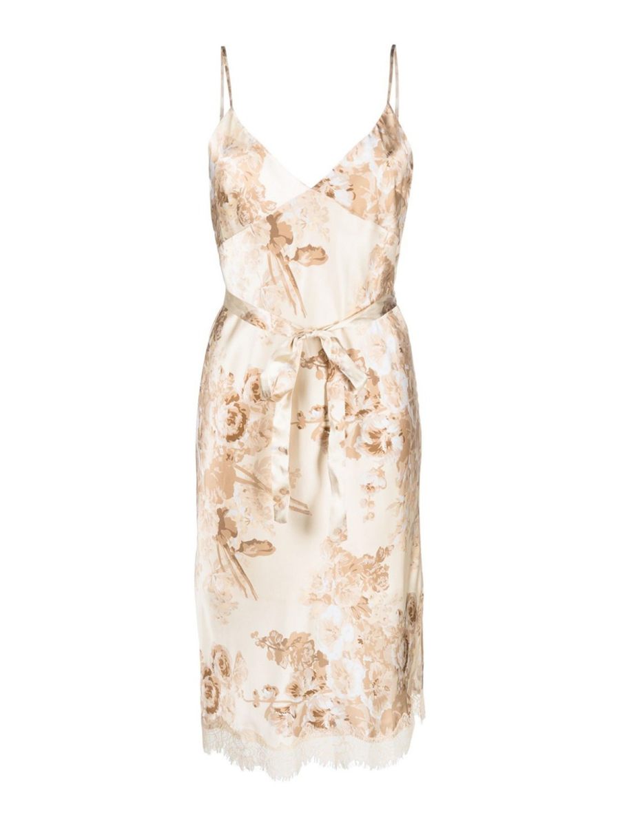 Gold Hawk Robe Au Genou - Beige