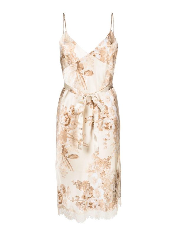 Gold Hawk Robe Au Genou - Beige