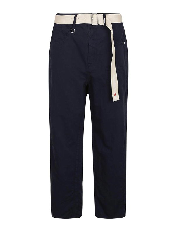 High Pantalons Décontractés - Bleu