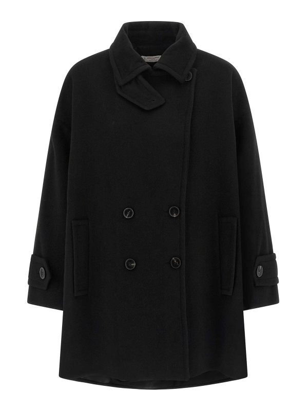 Alberto Biani Manteau Court - Noir