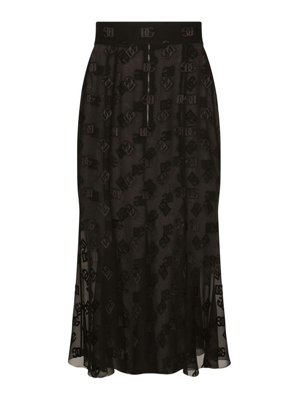 Dolce & Gabbana Jupe Midi - Noir