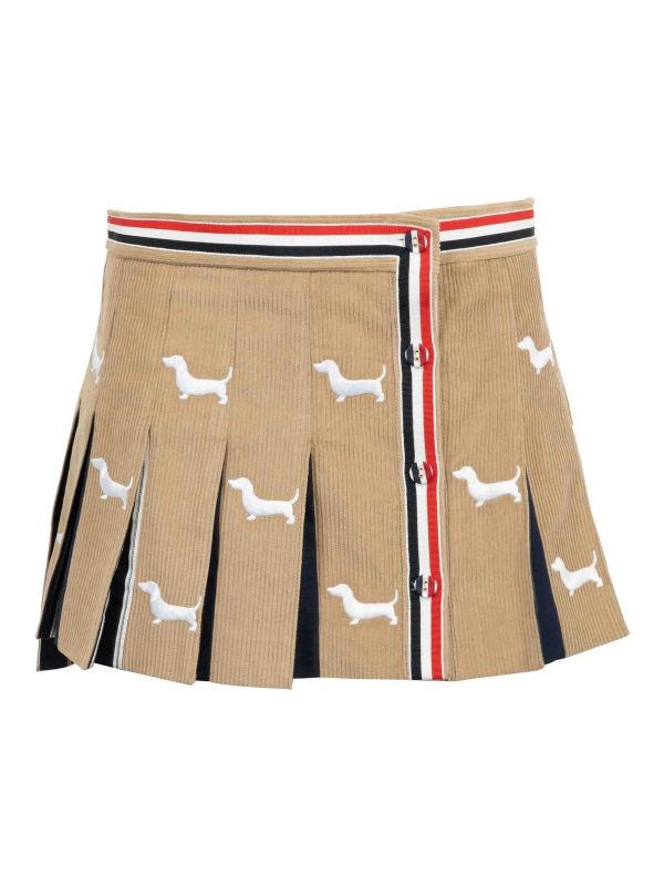 Thom Browne Mini Jupe - Marron Clair
