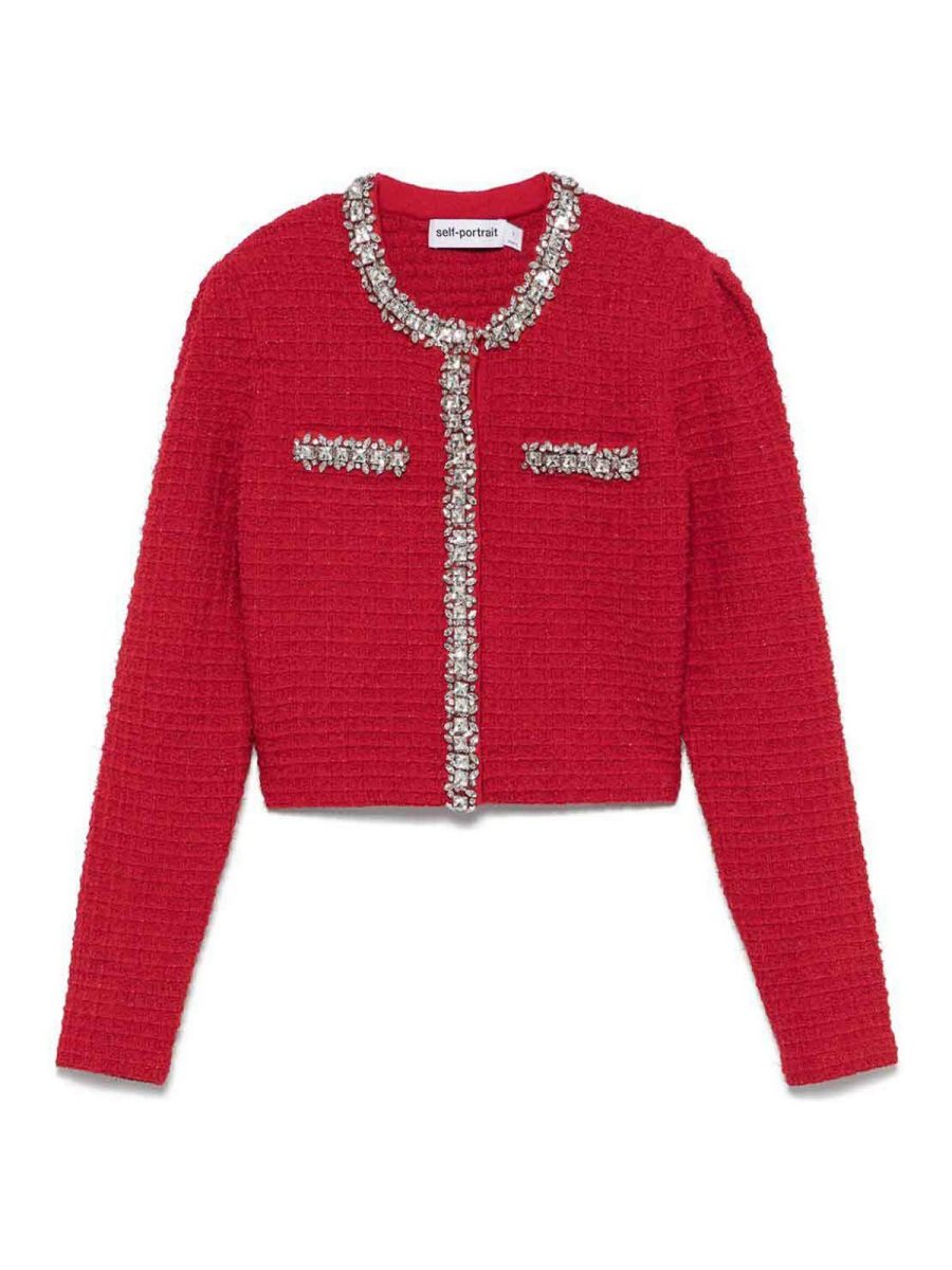 Self Portrait Cardigan - Rouge