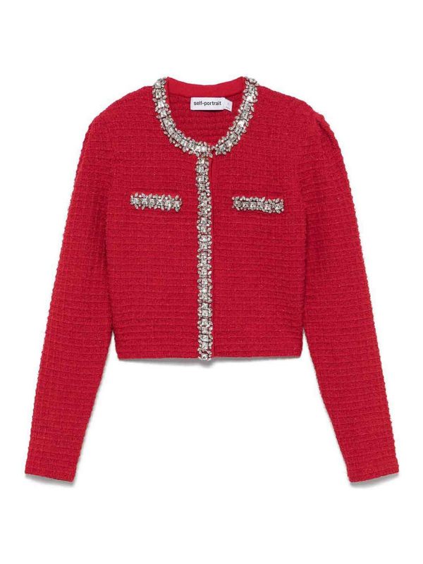 Self Portrait Cardigan - Rouge