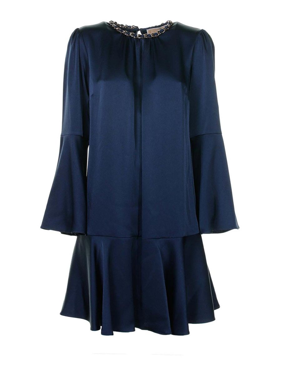 Michael Kors Robe Au Genou - Bleu Foncé
