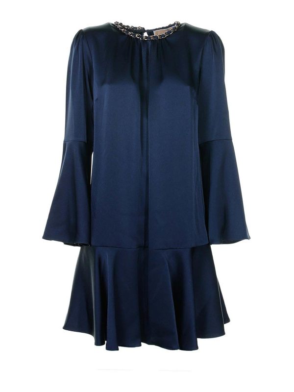 Michael Kors Robe Au Genou - Bleu Foncé